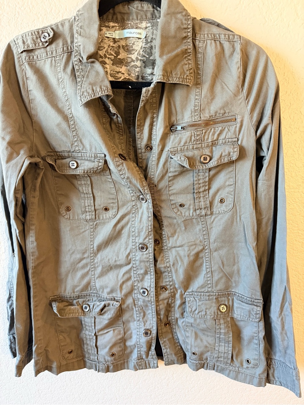 Maurices Jacket in Khaki Green #armyjacket #maurice